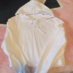 White Rebel Rogue cropped sweater